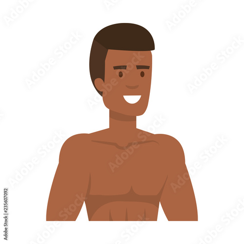 athletic man shirtless character