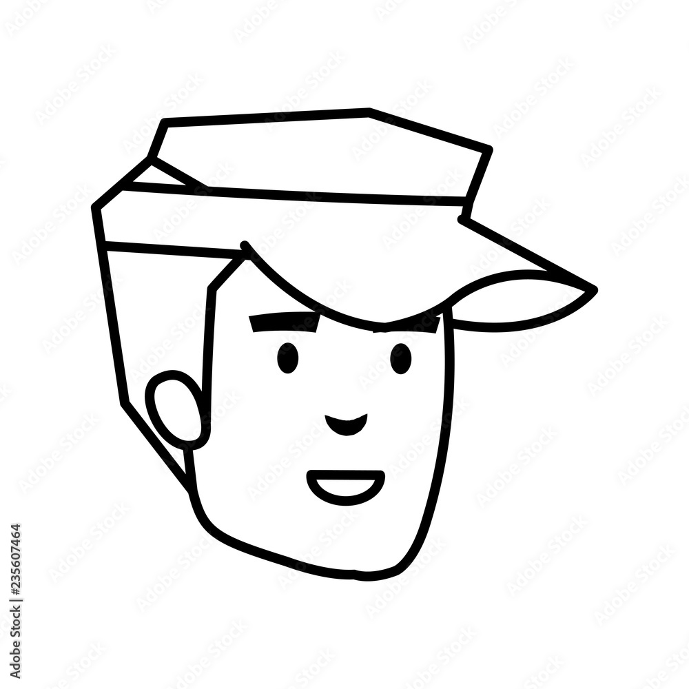 young man head avatar character young man head avatar character