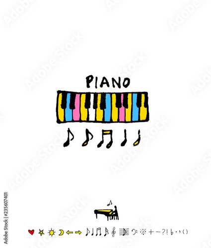 음악회 포스터 / 손으로 그린 음악 일러스트