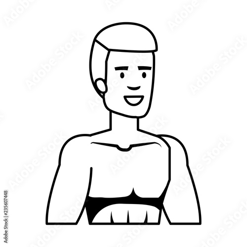 athletic man shirtless character