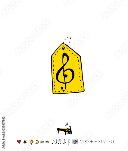 음악회 포스터 / 손으로 그린 음악 일러스트