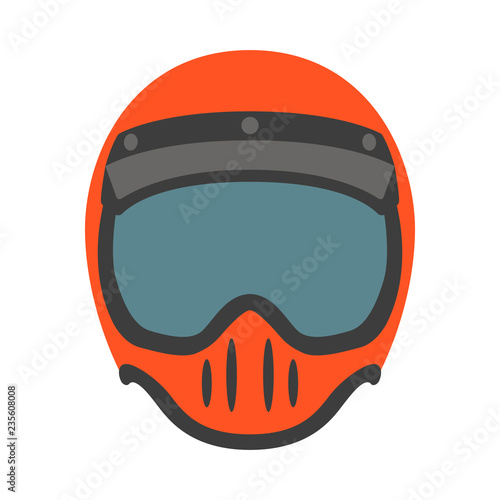 motorcycle helmet vector illustration ,flat style