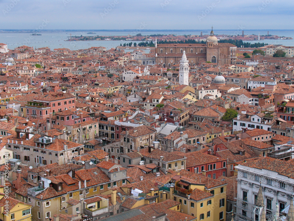 Scenic view of the city and canals of Venice, Italy