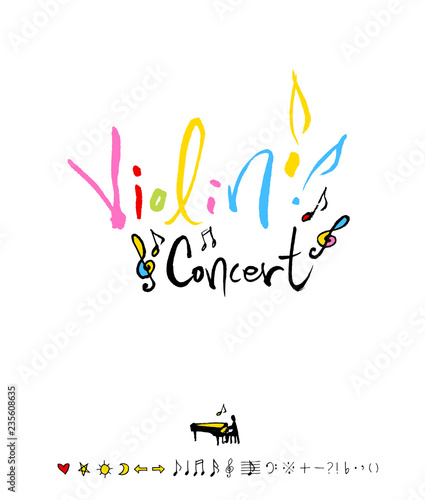 음악회 포스터 / 손으로 그린 음악 일러스트