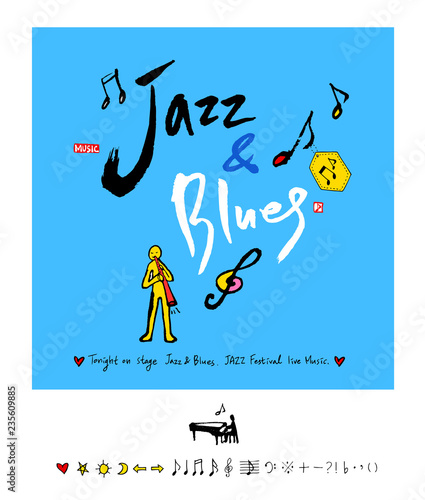 음악회 포스터 / 손으로 그린 음악 일러스트