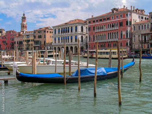 Broad view of the architecture and canals of Venice, Italy