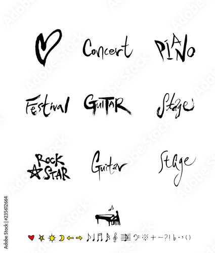 음악회 포스터 / 손으로 그린 음악 일러스트