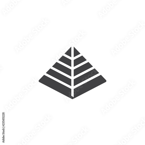 Hebrew Pyramid vector icon. filled flat sign for mobile concept and web design. Passover simple solid icon. Jewish holiday symbol, logo illustration. Pixel perfect vector graphics