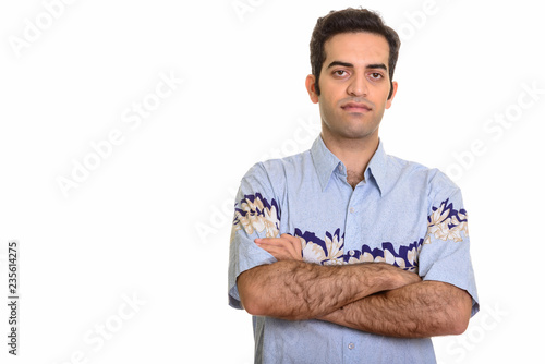 Portrait of young Persian man ready for vacation