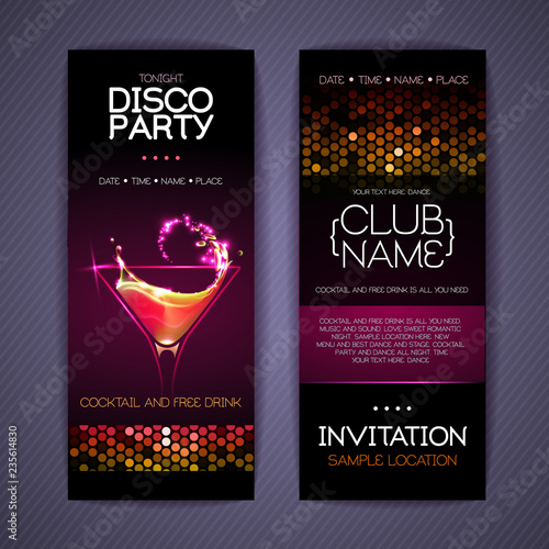 Disco Corporate identity templates. Cocktail