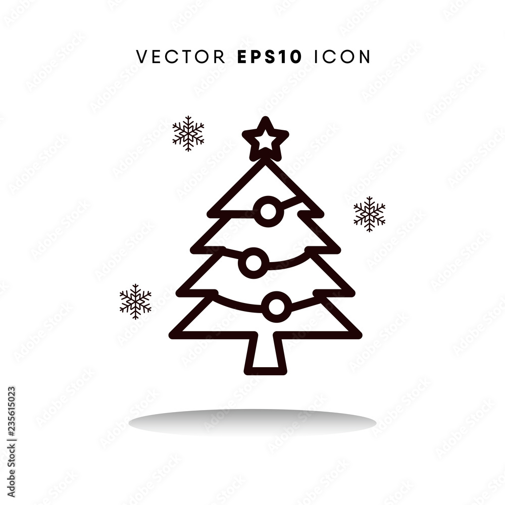 Christmas tree vector icon Christmas tree vector icon