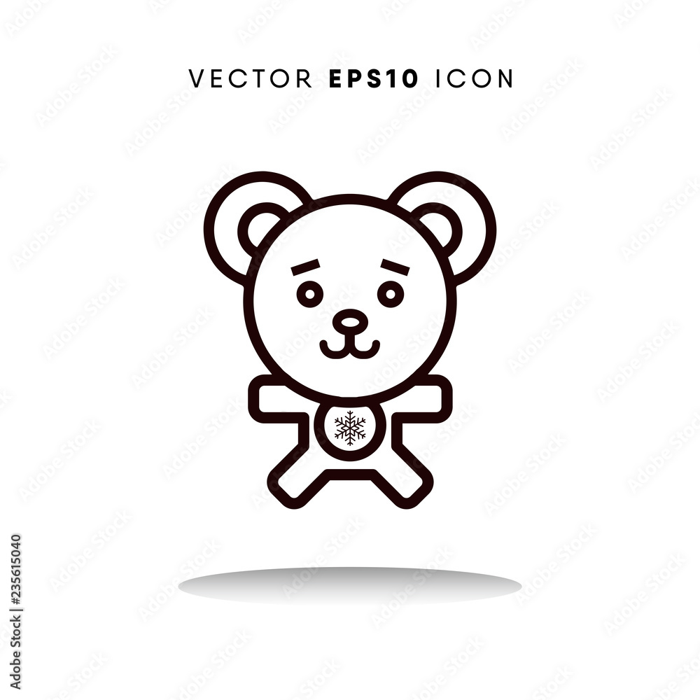 Teddy bear vector icon Teddy bear vector icon