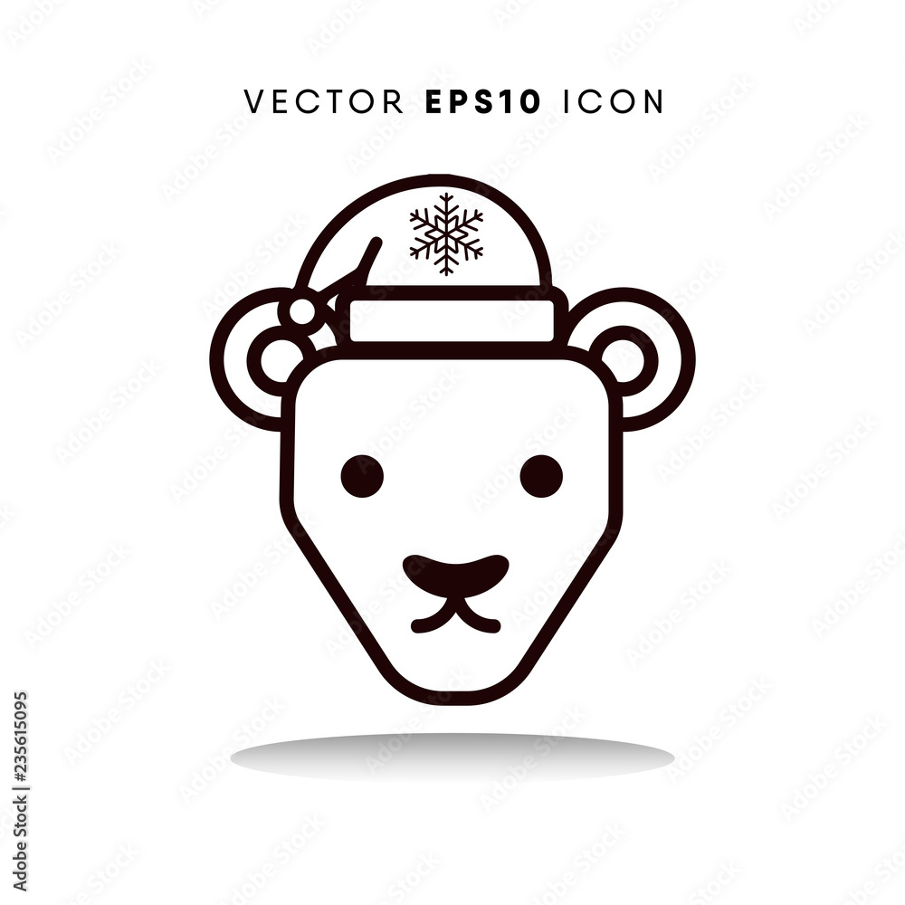 Polar bear vector icon Polar bear vector icon