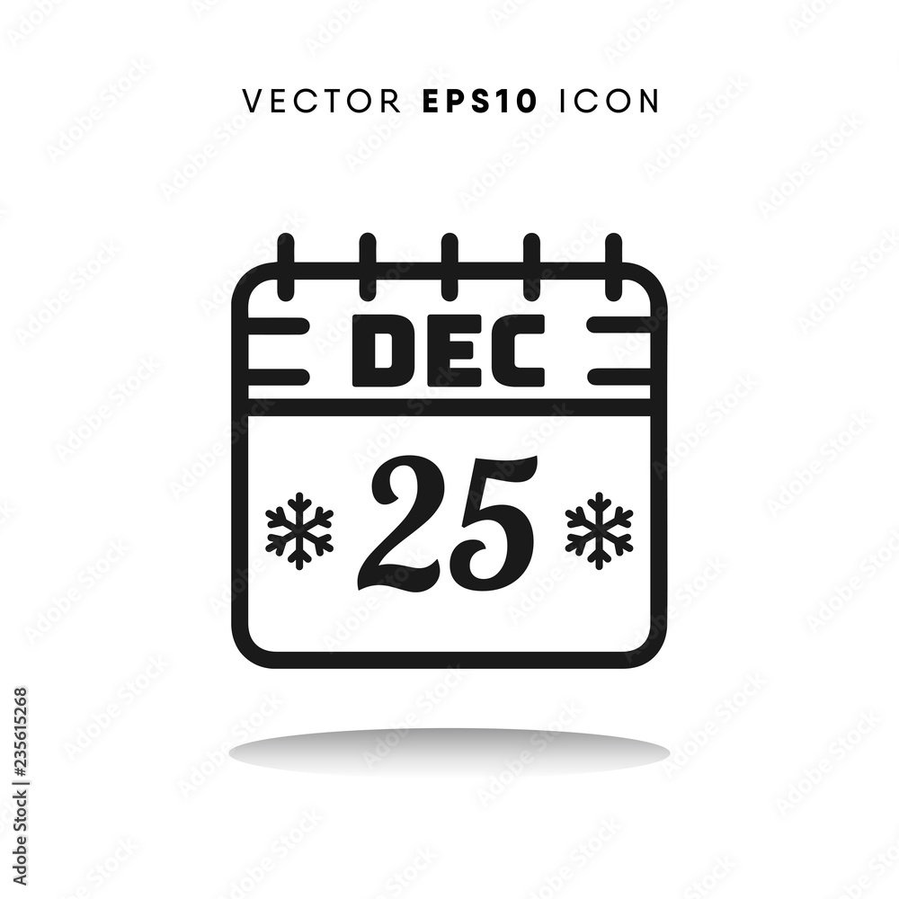 Fototapeta premium Christmas day vector icon