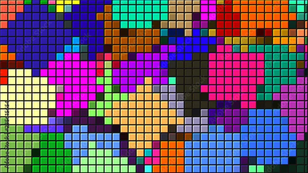Beautiful bright mosaic with square particles, this is computer generated abstract digital technology background, 3d rendering backdrop Beautiful bright mosaic with square particles, this is computer generated abstract digital technology background, 3d rendering backdrop