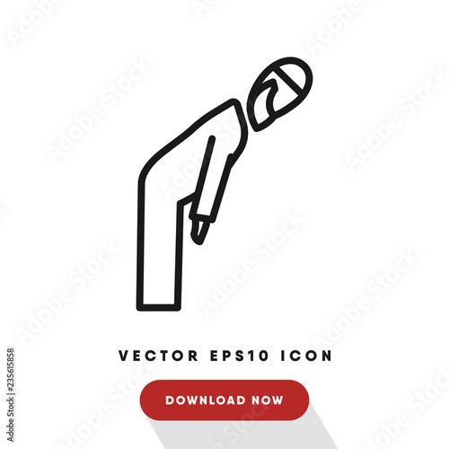 Namaz islamic prayer vector icon