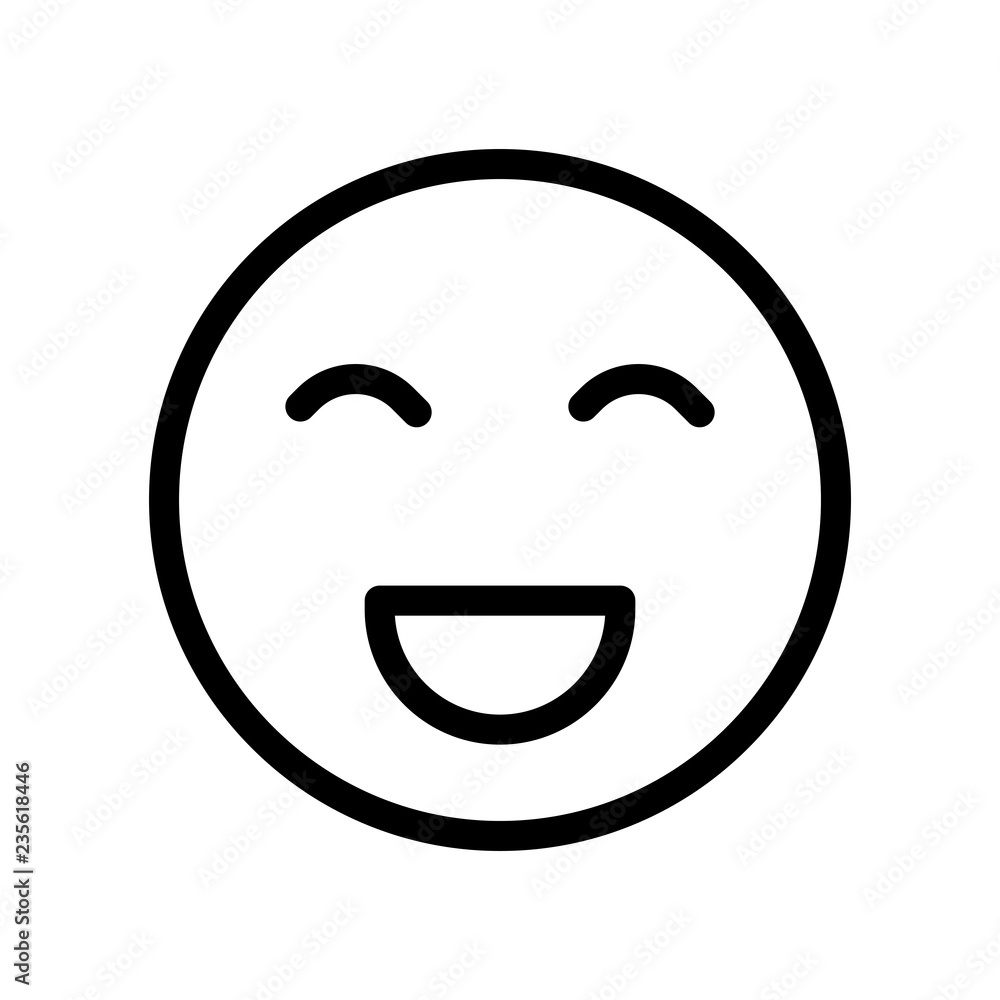 Happy face vector icon Happy face vector icon