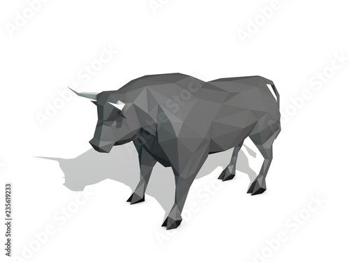 Abstract polygonal bull. Is...