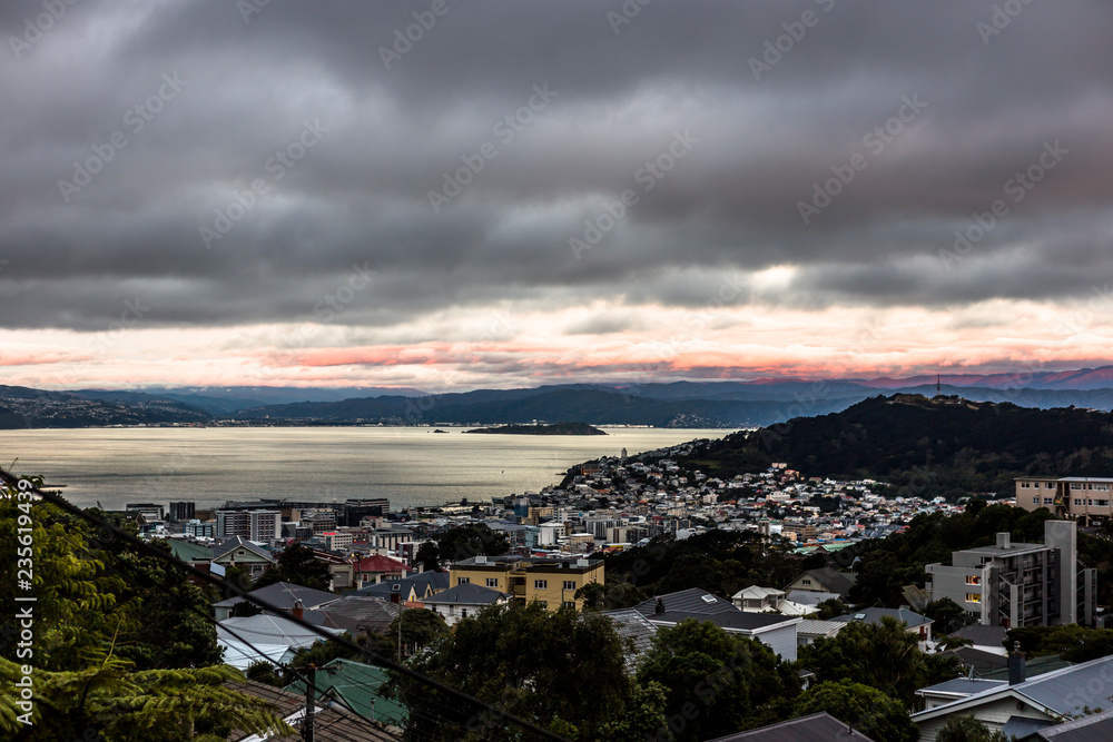 Sunset over Wellington, New Zealand