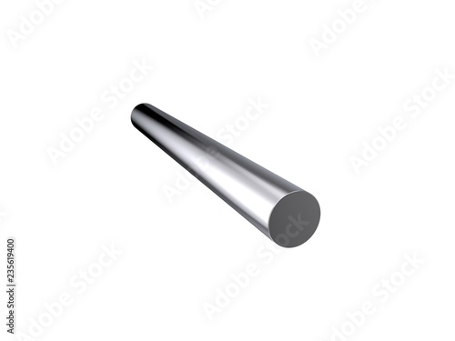 Metal round bar. Isolated o...