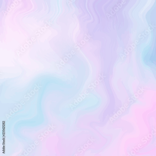 Magic Fairy and Unicorn background with light pastel rainbow mesh. Multicolor backdrop in girly pink, violet and blue colors. Fantasy holographic pattern with blurs and sparkles