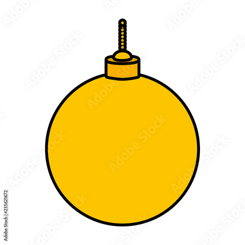 christmas ball hanging isolated icon
