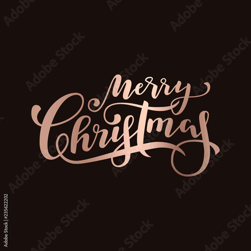 Merry Christmas calligraphy. Luxurious Christmas lettering
