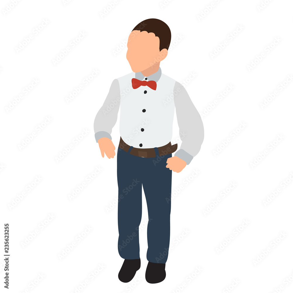 boy silhouette, in multi-colored clothes boy silhouette, in multi-colored clothes