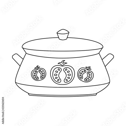 Vector illustration of kitchen and cook symbol. Collection of kitchen and appliance vector icon for stock.