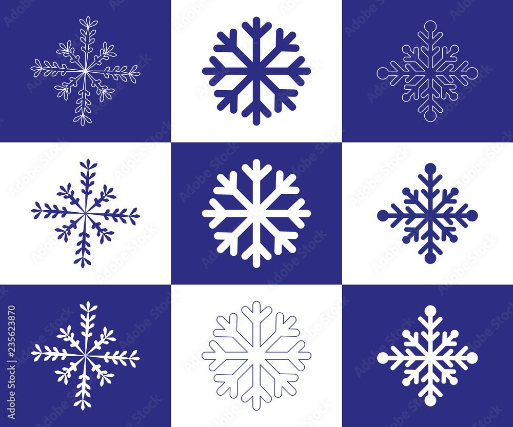 white and blue snowflakes white and blue snowflakes