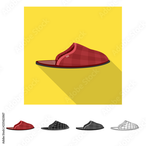 Vector illustration of shoe and footwear symbol. Collection of shoe and foot stock symbol for web.