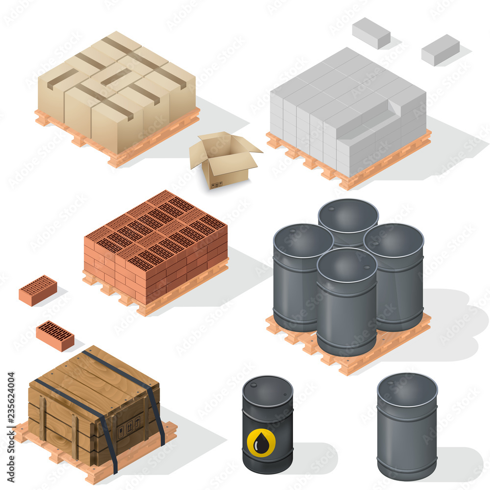 Construction Material Isometric Construction Material Isometric