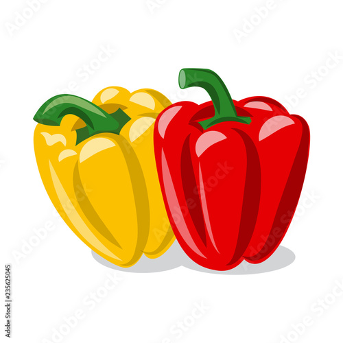 Vector design of vegetable and fruit symbol. Collection of vegetable and vegetarian stock vector illustration.