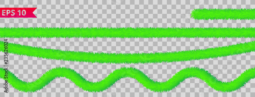 Bright green tinsel