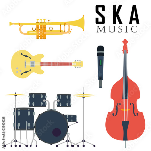 Swing Ska Electronic Latin Blues Jazz Country Reggae Rock Blues Music Vector