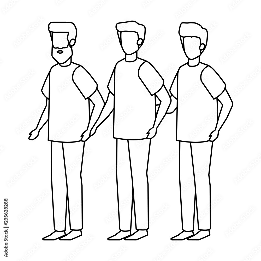 group of men characters