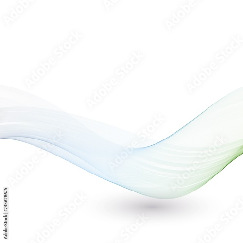 Color vector wave. Abstract background. Illustration with shadow