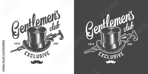 Vintage gentleman club logotype