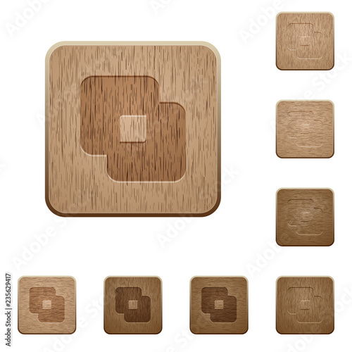 Exclude shapes wooden buttons