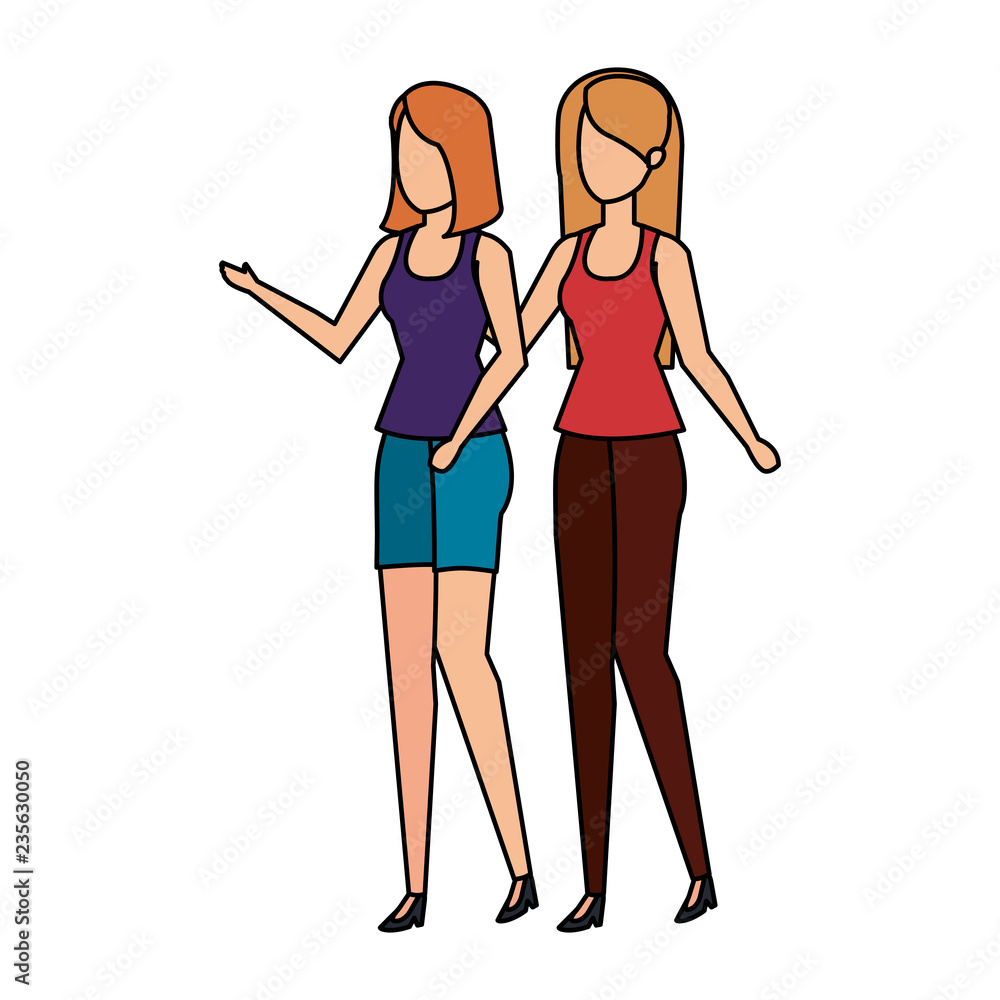 couple girls avatars characters couple girls avatars characters