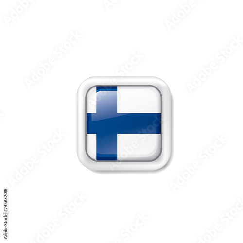 Finland flag, vector illustration on a white background