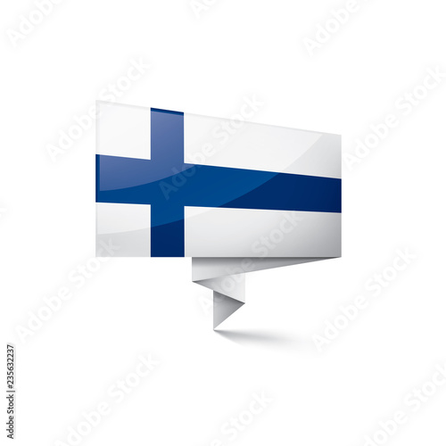 Finland flag, vector illustration on a white background