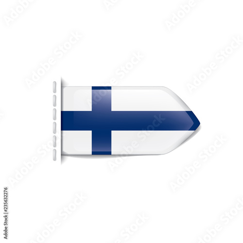 Finland flag, vector illustration on a white background