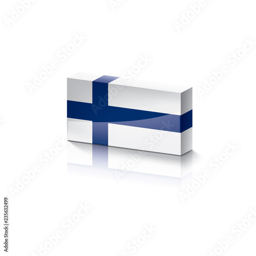 Finland flag, vector illustration on a white background