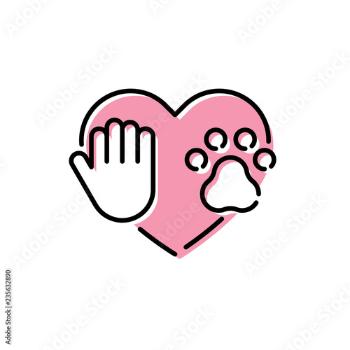 Vector Love My Pet Logo Icon Template