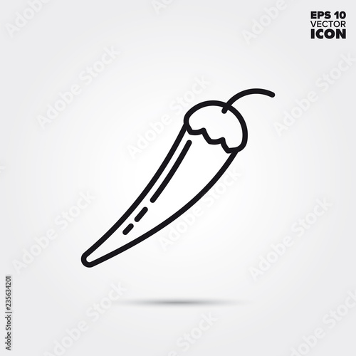 Pepperoni vegetable vector line icon