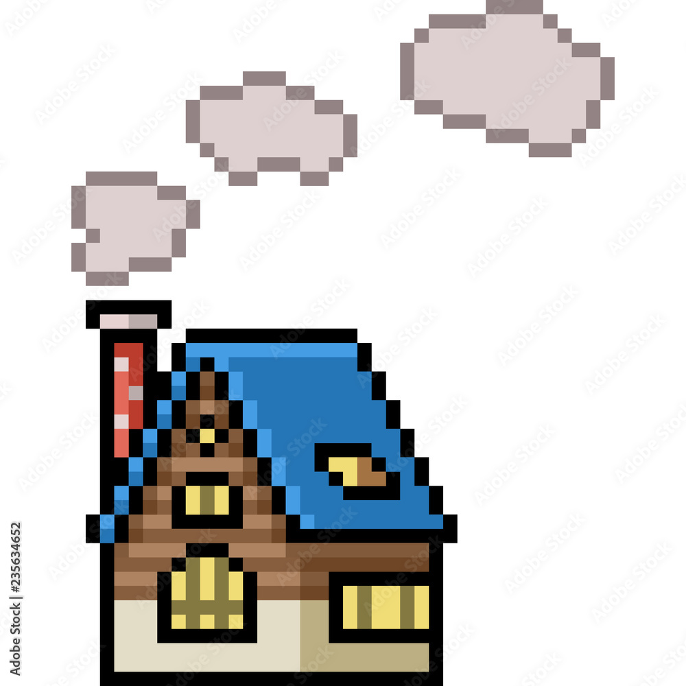 vector pixel art building design vector pixel art building design
