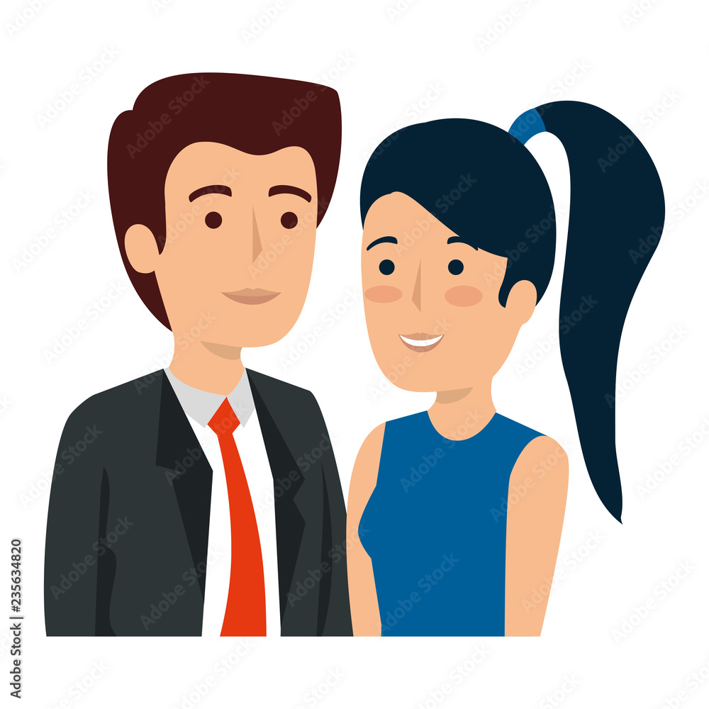 business couple avatars characters business couple avatars characters