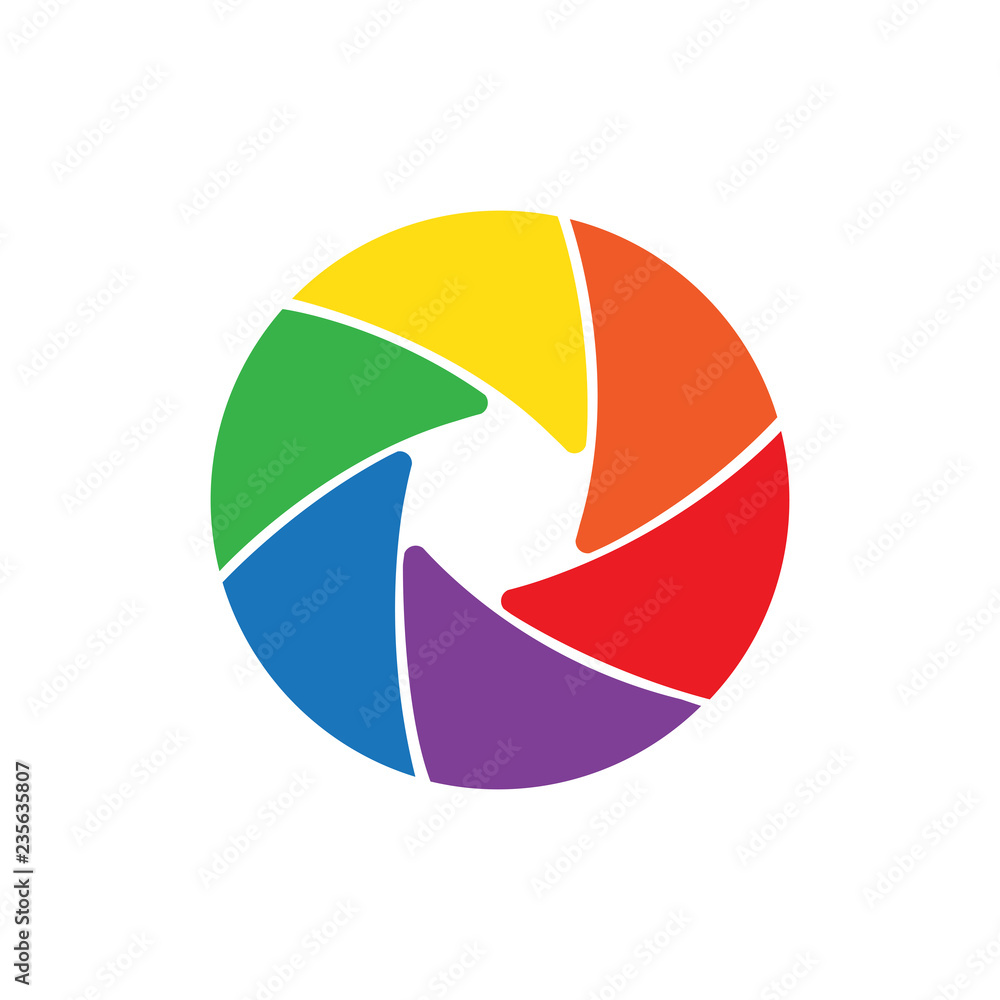 Isolated symbol of camera lens Isolated symbol of camera lens