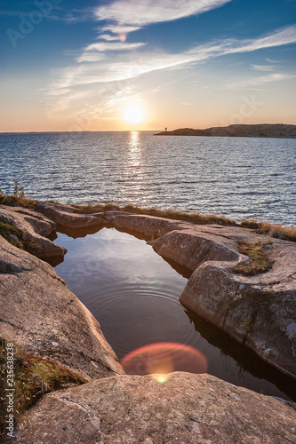 sunset at midsummer in the ...